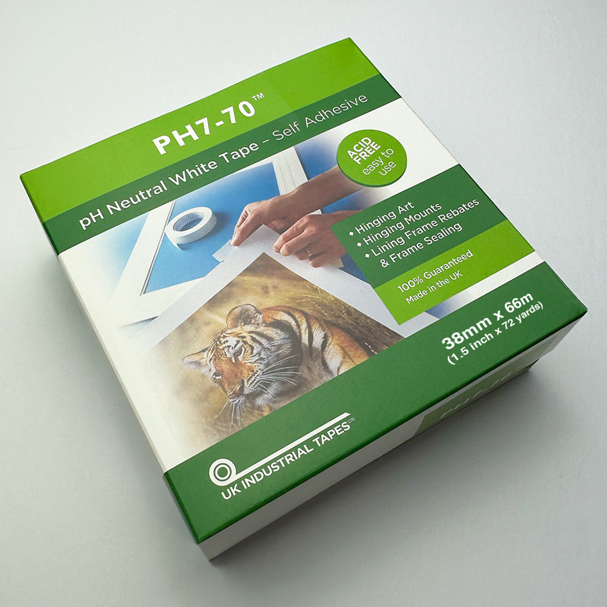 PH7-70 White Mount Hinging Tape 38mm x 66m